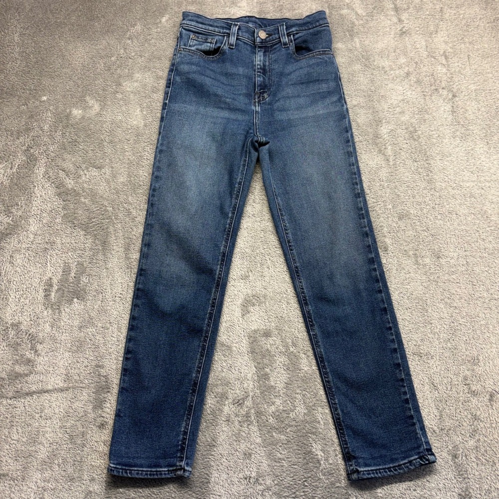 BDG Girlfriend Jeans Womens 25 Blue Good High Rise Zip Fly Denim